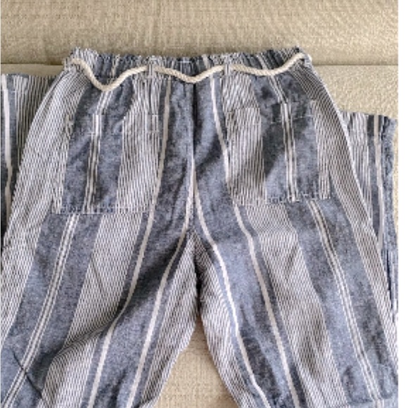 Sigrid Olsen striped cotton and linen pant size Large - Picture 4 of 7